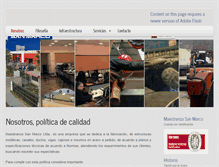 Tablet Screenshot of maestranzasanmarco.cl